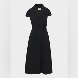 Wilfred Black Midi Dress with Button Detail